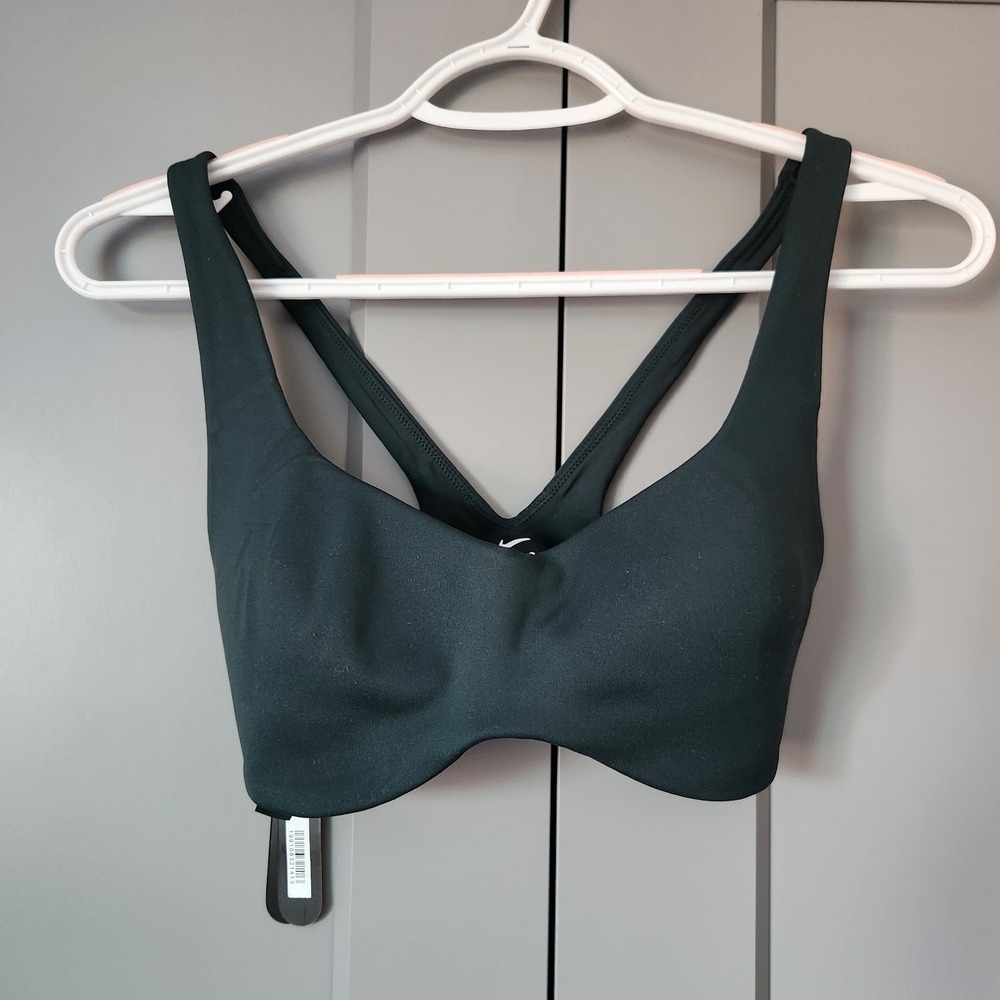 New SKIMS Matte Shaped Bottom Scoop Bra Dark Teal Size S Small BA-BRA-9483W